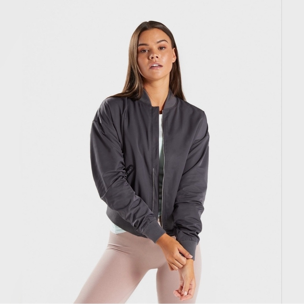 Gymshark Charcoal Bomber Jacket - Picture 1 of 11